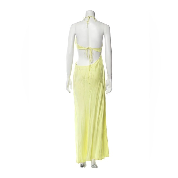 Beautiful NEW Love for Lemons Yellow Cutout Accent Evening Dress with Cowl neck. - Picture 2 of 3